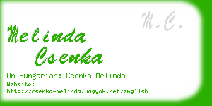 melinda csenka business card